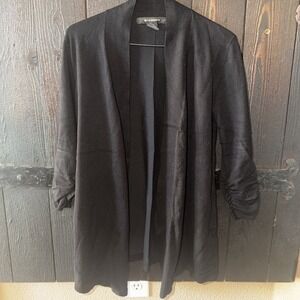 89th and madison cardigan Women's Size PS Black Open Front Lightweight V5